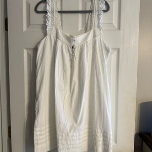 Anthropologie White Dress with Lace Details